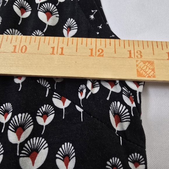 Ann Taylor Loft Black White Dandelion A Line Swing Dress Cocktail Causal Chic 4 - Picture 10 of 11